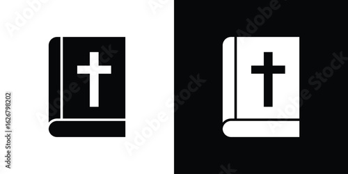 Bible icon, glyph style icon for web site or mobile app