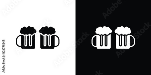 Beer icon, glyph style icon for web site or mobile app