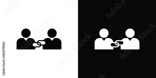 Affiliate link icon, glyph style icon for web site or mobile app