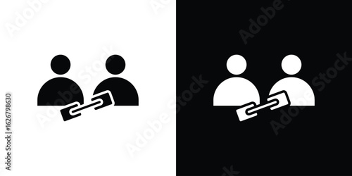 Affiliate link icon, glyph style icon for web site or mobile app