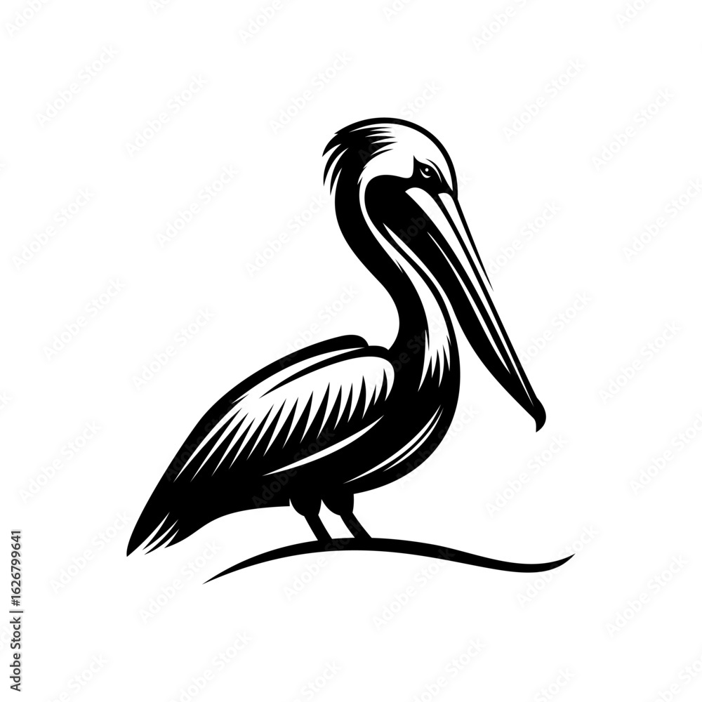 Fototapeta premium Elegant Seabird Pelican Silhouette