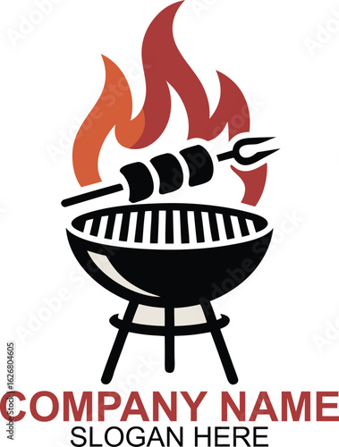 Modern Barbecue Grill Restaurant Logo Design For Your Business