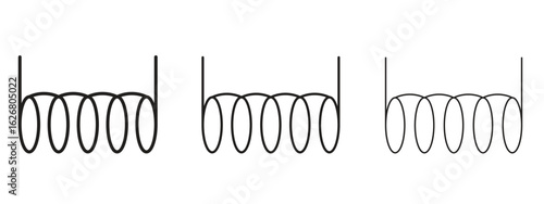 Wire coil icon. Hand drawn minimalism style vector illustration