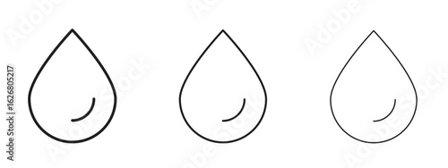 Water drop icon. Hand drawn minimalism style vector illustration