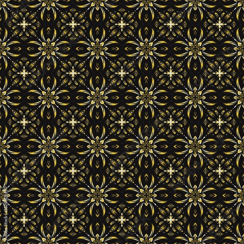 Seamless  Moroccan Pattern concept yellow and black. Weaving seamless pattern Moroccan style. Design for fashion texture, fabric, clothing, retro, wallpaper, Moroccan style, print ethnic Morocco art.