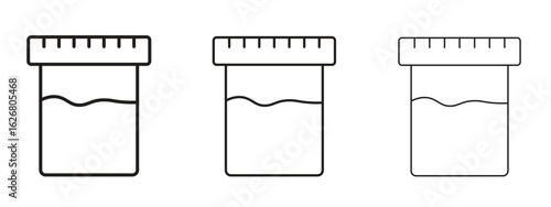 Urine test icon. Hand drawn minimalism style vector illustration