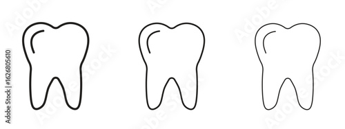 Tooth icon. Hand drawn minimalism style vector illustration