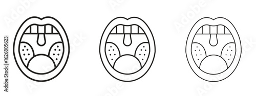 Tonsillitis icon. Hand drawn minimalism style vector illustration