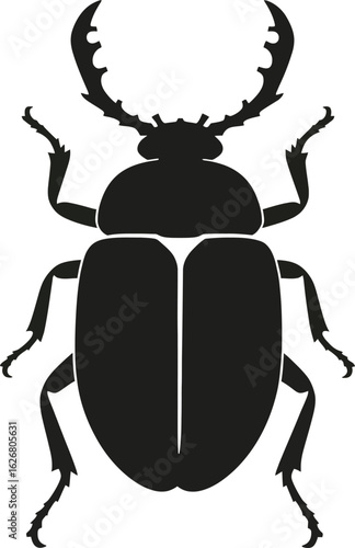 Vector art of detailed vector illustration of a stag beetle on a light background perfect for entomology and nature enthusiasts