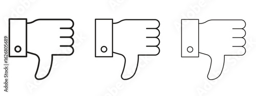 Thumb down icon. Hand drawn minimalism style vector illustration