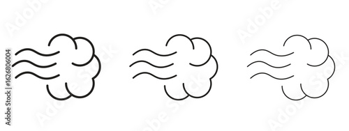 Steam icon. Hand drawn minimalism style vector illustration