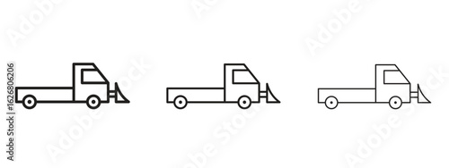 Snowplow icon. Hand drawn minimalism style vector illustration