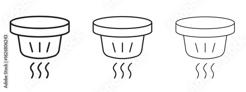 Smoke detector icon. Hand drawn minimalism style vector illustration