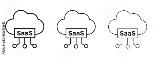 SaaS icon. Hand drawn minimalism style vector illustration