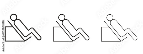 Resting icon. Hand drawn minimalism style vector illustration