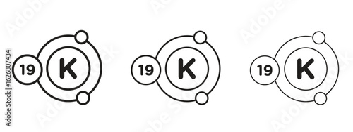 Potassium icon. Hand drawn minimalism style vector illustration