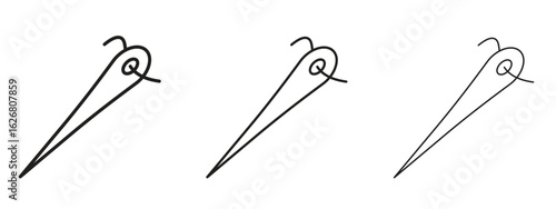 Needle icon. Hand drawn minimalism style vector illustration
