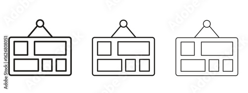 Mood board icon. Hand drawn minimalism style vector illustration
