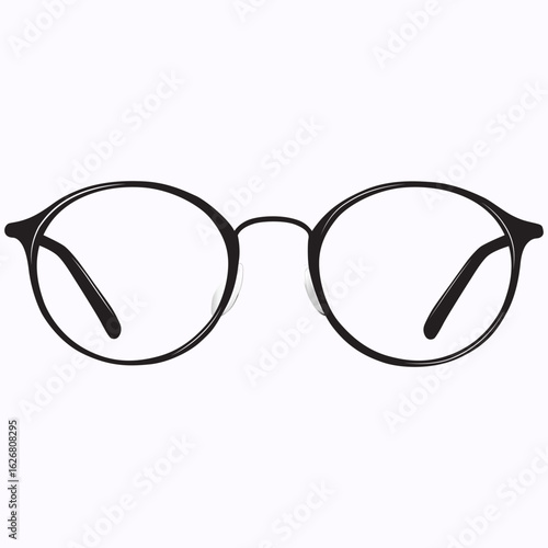 Glasses Flat Icon Symbol, Isolated Silhouette Black Glasses Design, Glasses Icon Artwork, Design Element Glasses Vintage Style Vector Silhouette Illustration Clothing Idea
