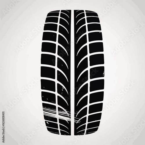 Black Tire tracks vector