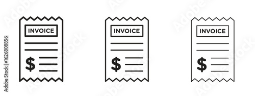 Invoice icon. Hand drawn minimalism style vector illustration