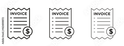 Invoice icon. Hand drawn minimalism style vector illustration