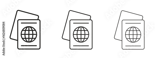 Immigration icon. Hand drawn minimalism style vector illustration