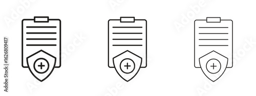 Health insurance icon. Hand drawn minimalism style vector illustration