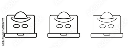 Hacker icon. Hand drawn minimalism style vector illustration