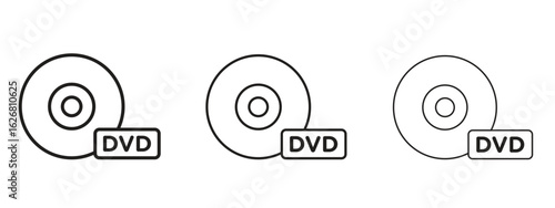 DVD icon. Hand drawn minimalism style vector illustration