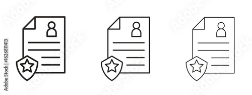 Criminal record icon. Hand drawn minimalism style vector illustration