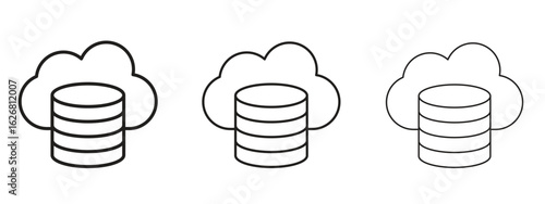 Cloud server icon. Hand drawn minimalism style vector illustration