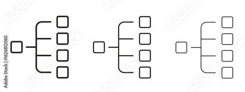 classification icon. Hand drawn minimalism style vector illustration