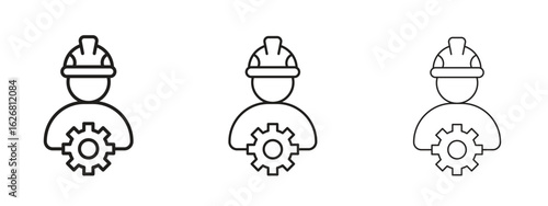 Civil Engineer icon. Hand drawn minimalism style vector illustration