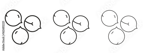 Chickpeas hummus icon. Hand drawn minimalism style vector illustration