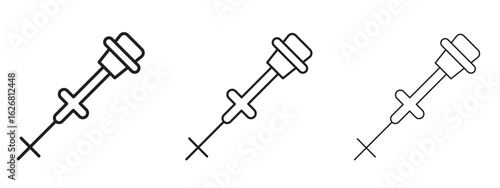 Car dipstick icon. Hand drawn minimalism style vector illustration