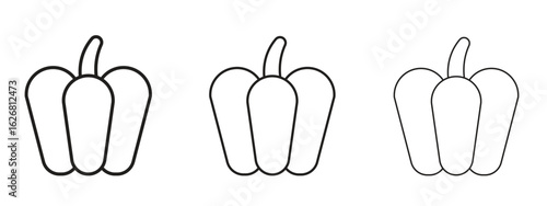 Capsicum icon. Hand drawn minimalism style vector illustration
