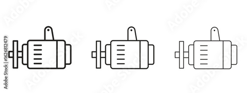 Car alternator icon. Hand drawn minimalism style vector illustration
