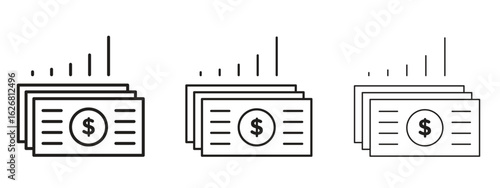 capital gain icon. Hand drawn minimalism style vector illustration