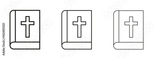 Bible icon. Hand drawn minimalism style vector illustration
