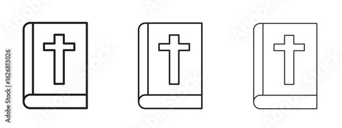 Bible icon. Hand drawn minimalism style vector illustration