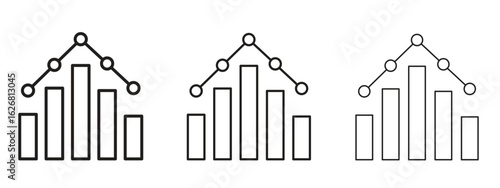 Benchmarking icon. Hand drawn minimalism style vector illustration