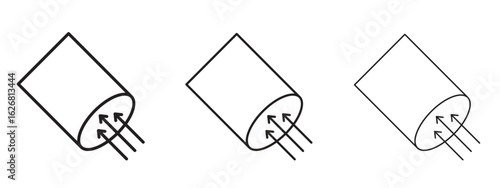Air suction icon. Hand drawn minimalism style vector illustration