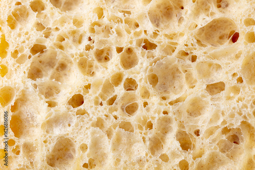 Canvas Print Ciabatta, sourdough bread texture macro shot