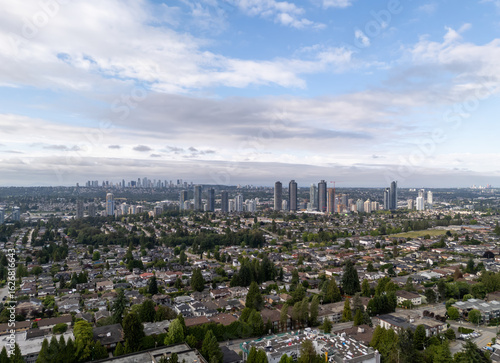 Wallpaper Mural Aerial View of Burnaby and Vancouver Skyline in Scenic British Columbia, Canada Torontodigital.ca