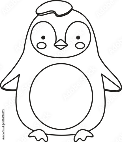 Wallpaper Mural Vector illustration of a Penguin, Line Drawing, icon Torontodigital.ca