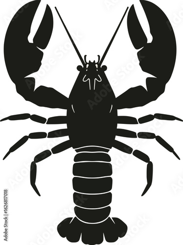 Illustration of a lobster with large claws a popular seafood choice and a symbol of marine life