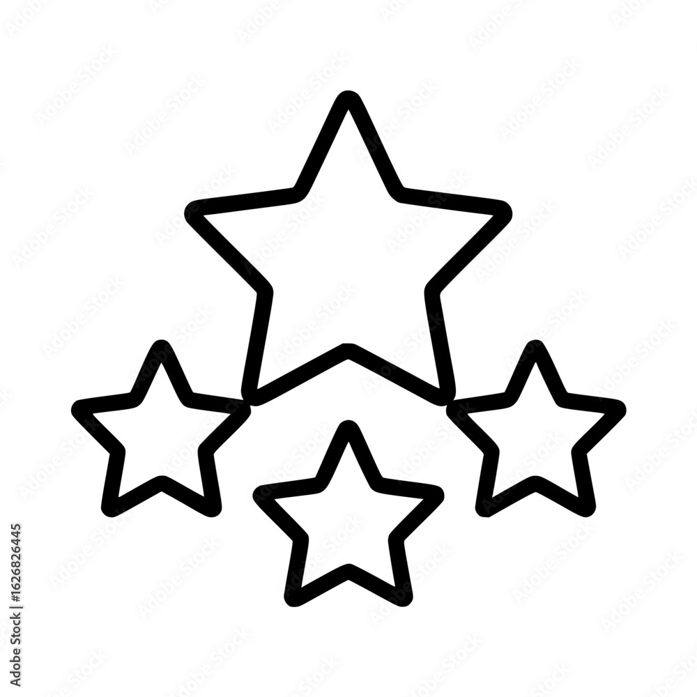 Isolated Outline Star Icons on White Background
Isolated Outline Star Icons on White Background