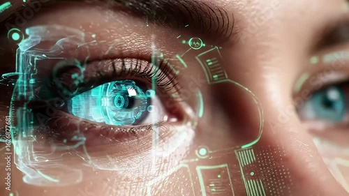 Cyber Eye Futuristic Augmented Reality Vision