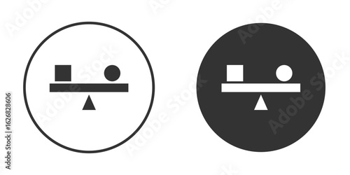 Stability icon vector silhouette in black. simple flat icon vector.